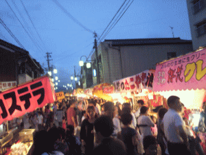 七夕祭の夜店