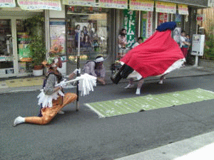 若宮祭渡御　三面獅子舞