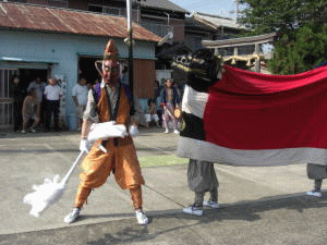 若宮祭御旅所　三面獅子舞