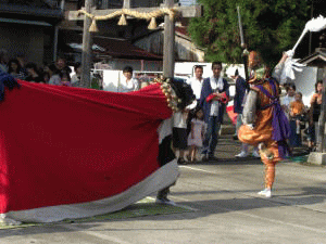 若宮祭御旅所　三面獅子舞